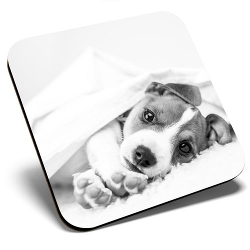 Square single coaster - coaster, bw