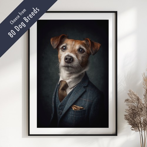 Smartly dressed dog - smartly, portrait