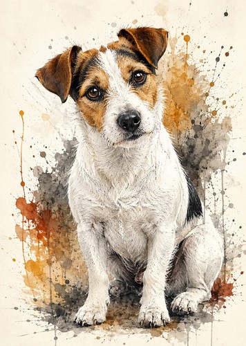 Jack russell art - russell, print