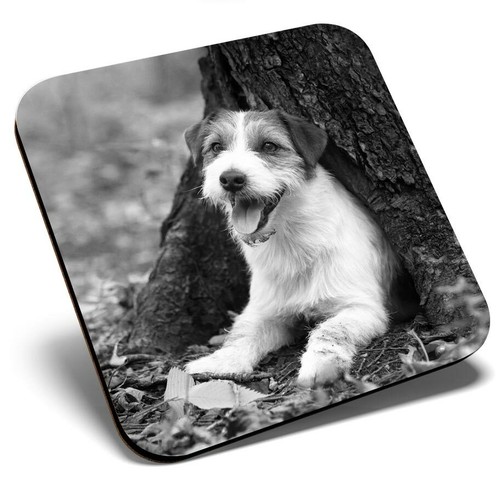 Square single coaster - bw,