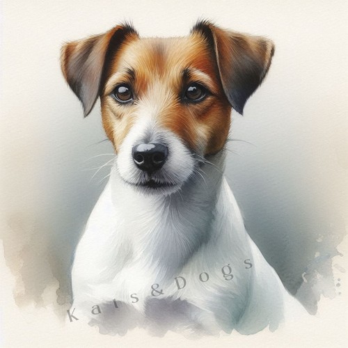 Jack russell watercolour art - watercolour,