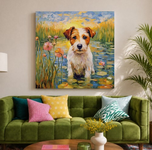 Jack russell puppy canvas - jack,